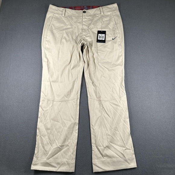 Nike Golf Pants Mens 36x30 Beige Dri-FIT Performance Stretch Khakis 483602-244